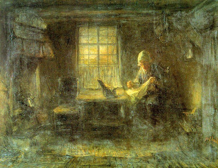  Jozef  Israels Interior of a Hut Norge oil painting art